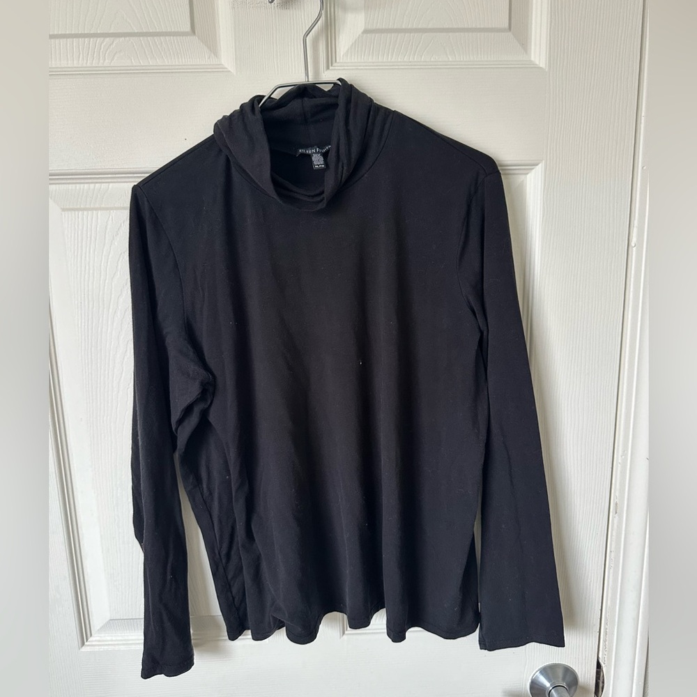 EILEEN FISHER Black Turtleneck.